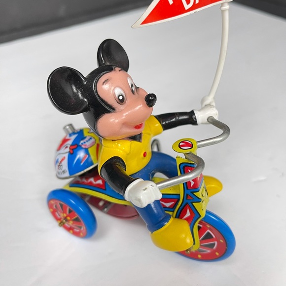 Antique Lineman Mickey Mouse  tricycle windup toy - Picture 9 of 10